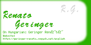 renato geringer business card